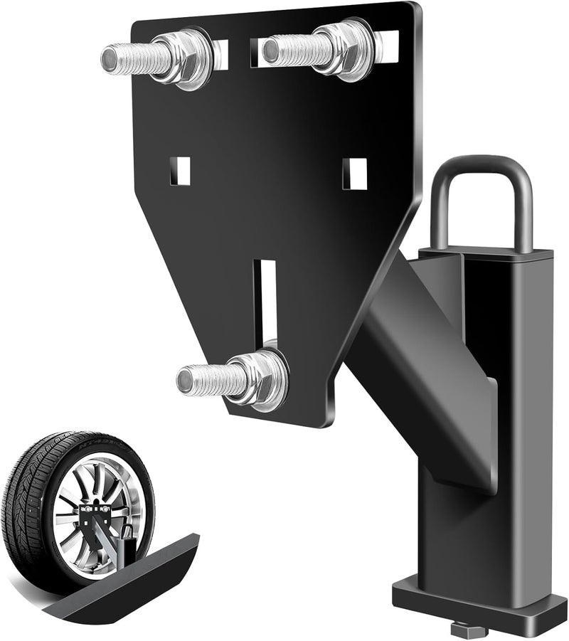 toolhoper Stake Pocket Spare Tire Mount, Trailer Spare Tire Mount Fit 4 5 6 8 Lugs Trailer Wheels On 4", 4.5", 4.75", 5", 5.5", 6", 6.5" Bolt Patterns，Capacity 150 Lbs, Fits 1.5”x3 Stake Pocket - Image 1